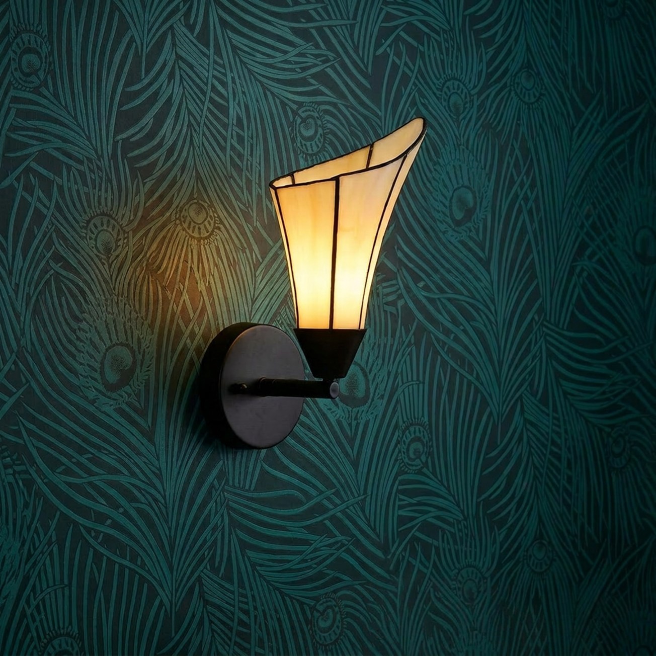Tiffany Wall Lamp small Calla orange/yellow