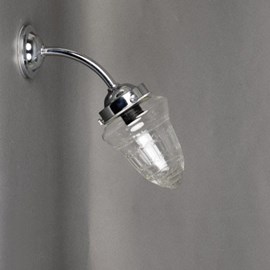 Outdoor/ Large Bathroom Wall Lamp Clear