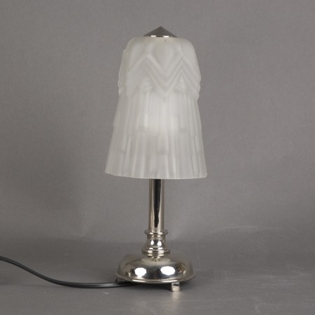 Bathroom Table Lamp Little Retro with glass shade Scharff Etched