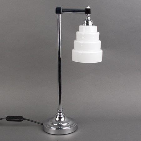 Bathroom Table Lamp Chromeplated Stand With Glass