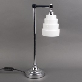 Bathroom Table Lamp Chrome Plated Fitting With Glass