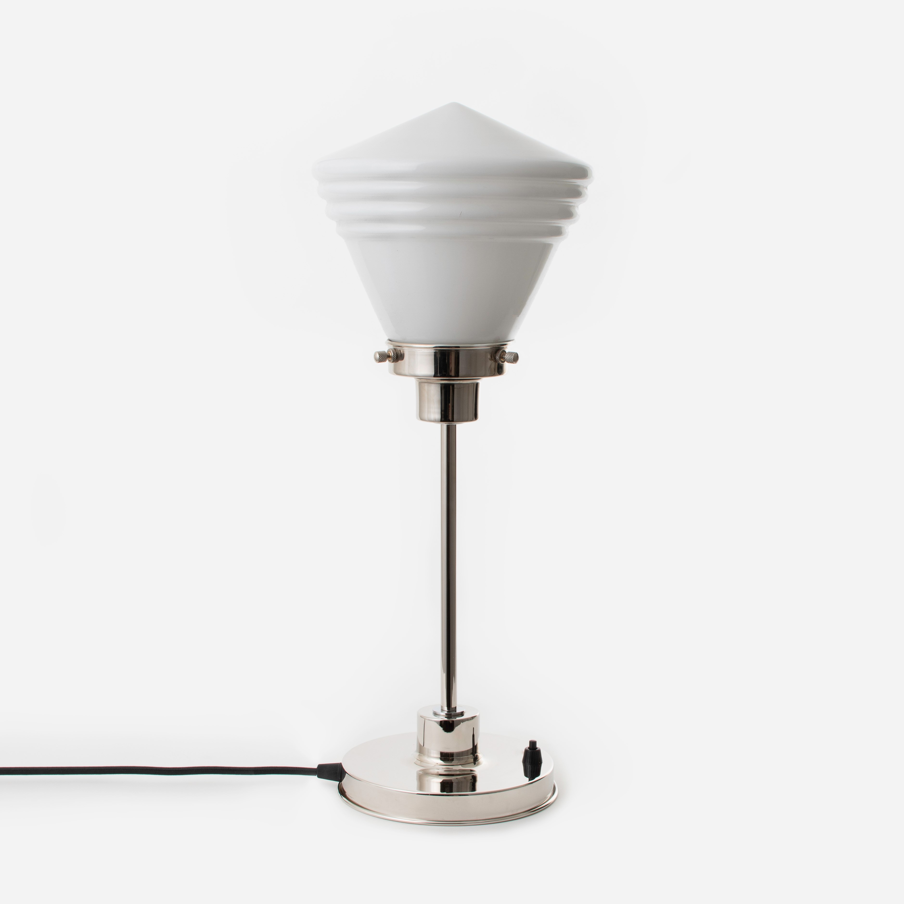 Slim Table Lamp Luxurious School Small 20's Nickel