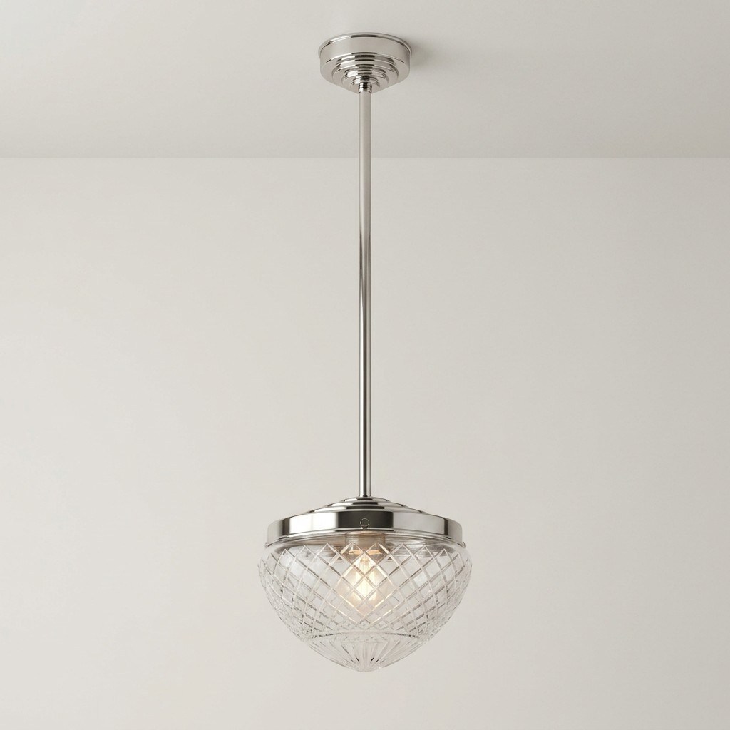 Pendant Lamp Nickel Crystal Clear