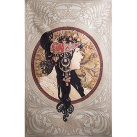 Tapestry Mucha - The Brunette