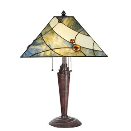 Tiffany Table Lamp Twist with Sky Blue