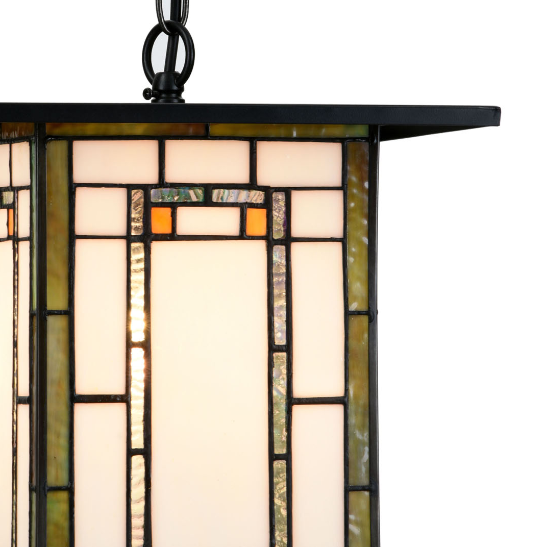 Tiffany Pendant Light Frank Lloyd Wright Orange Detail