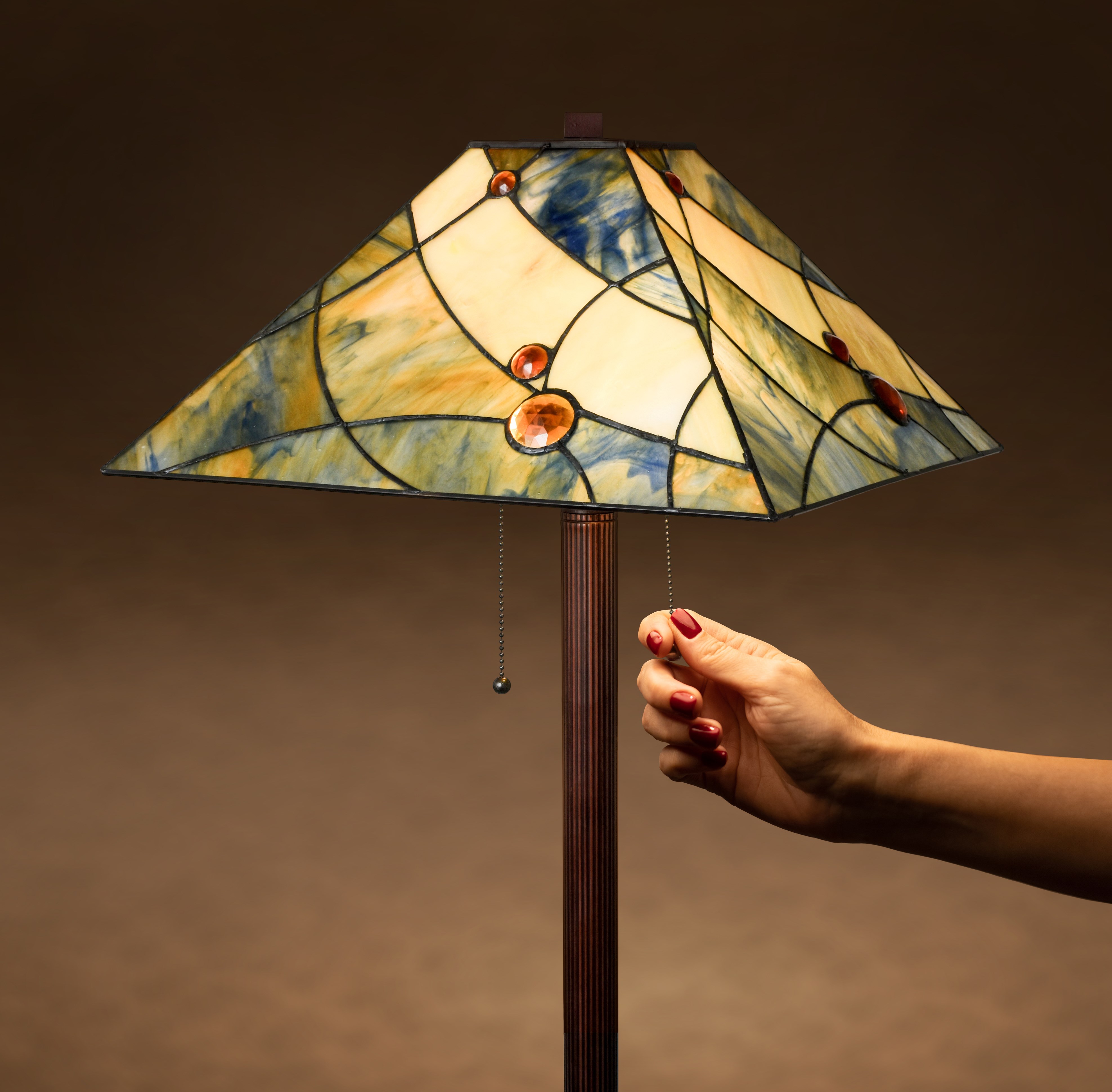 Tiffany Floor Lamp Sky Blue