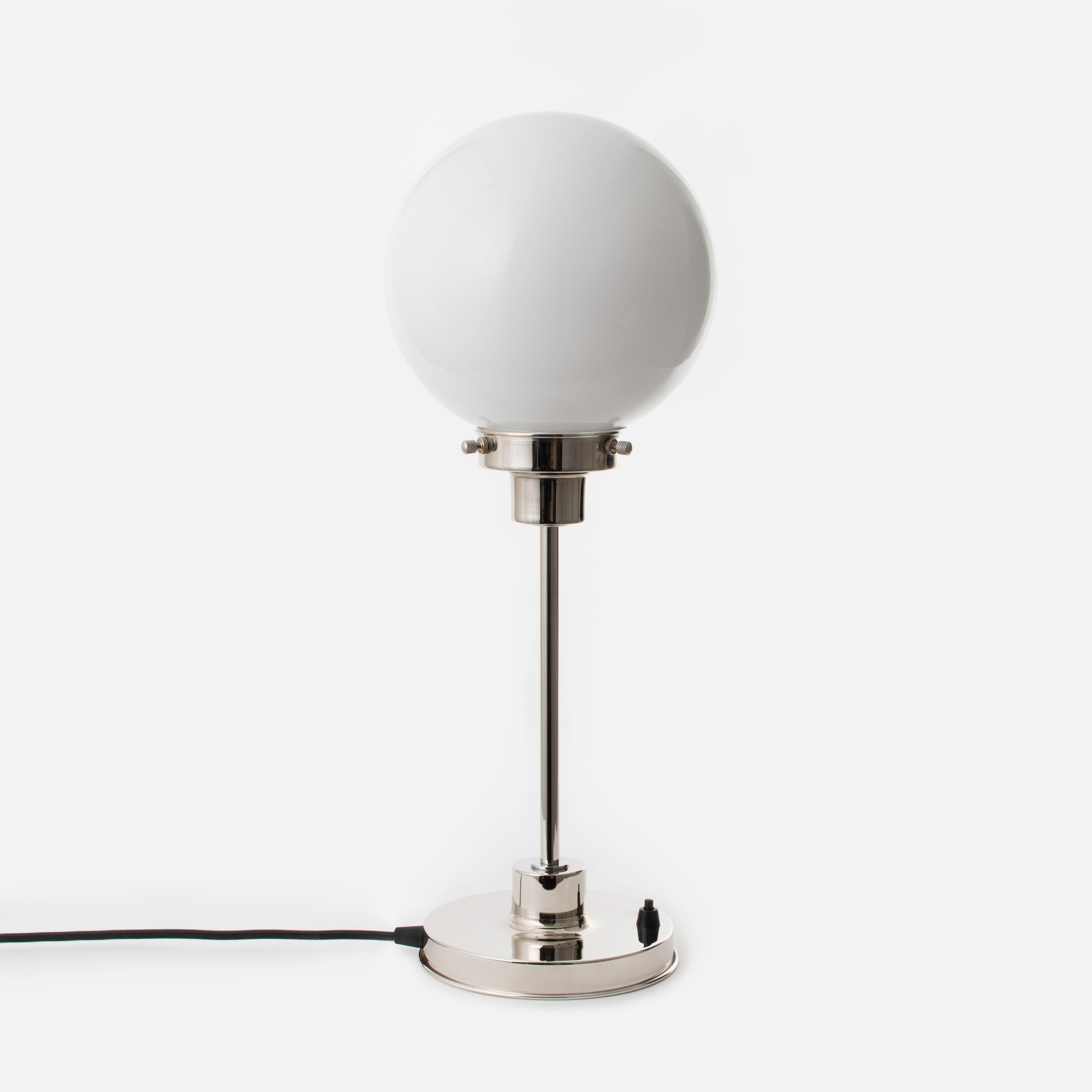 Slim Table Lamp Globe Ø 20 20's Nickel
