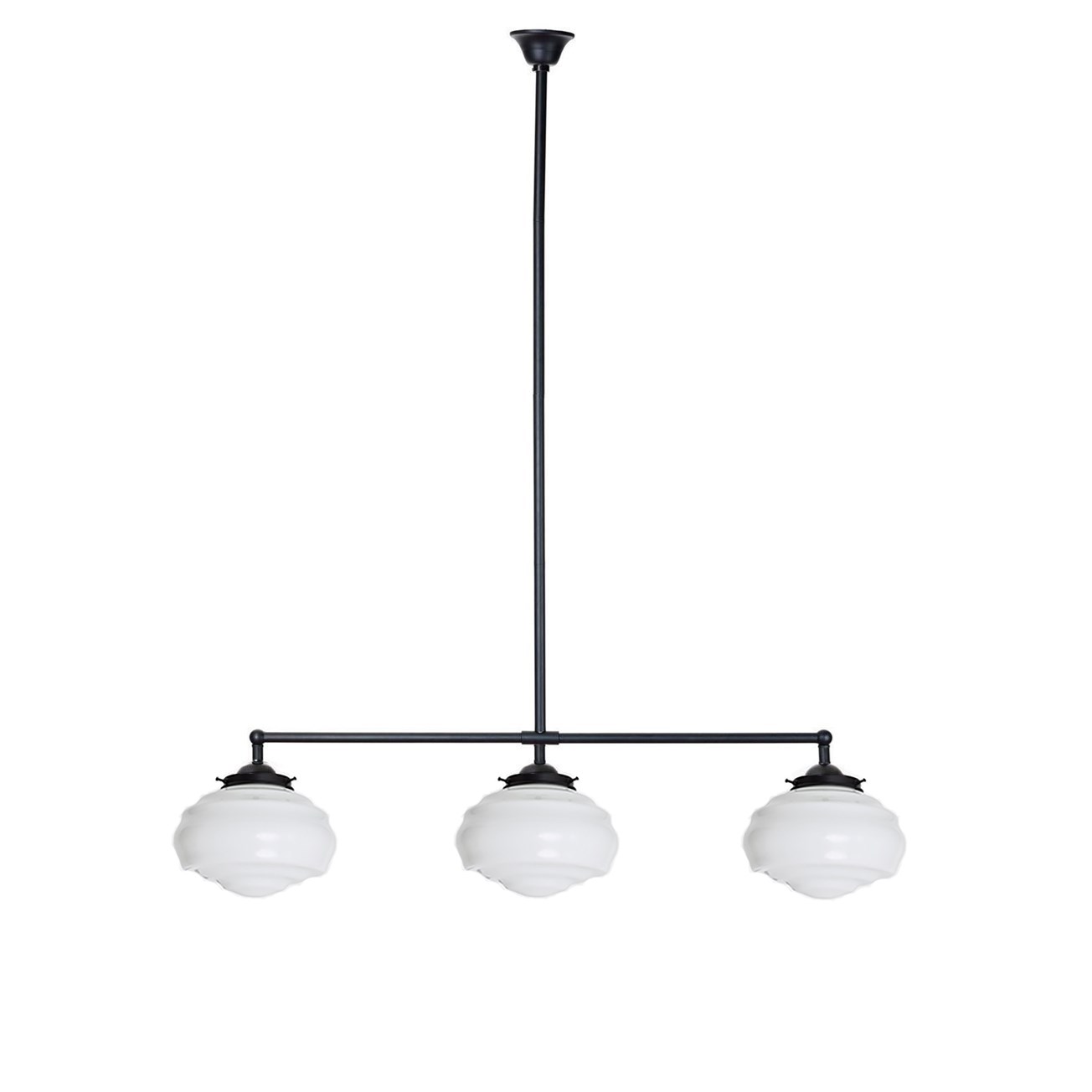Hanging Lamp 3-Light with Glass Lampshade Alphonse