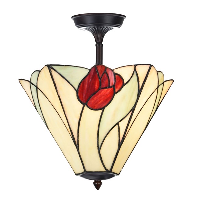 Extended Ceiling Lamp Tiffany Tulip