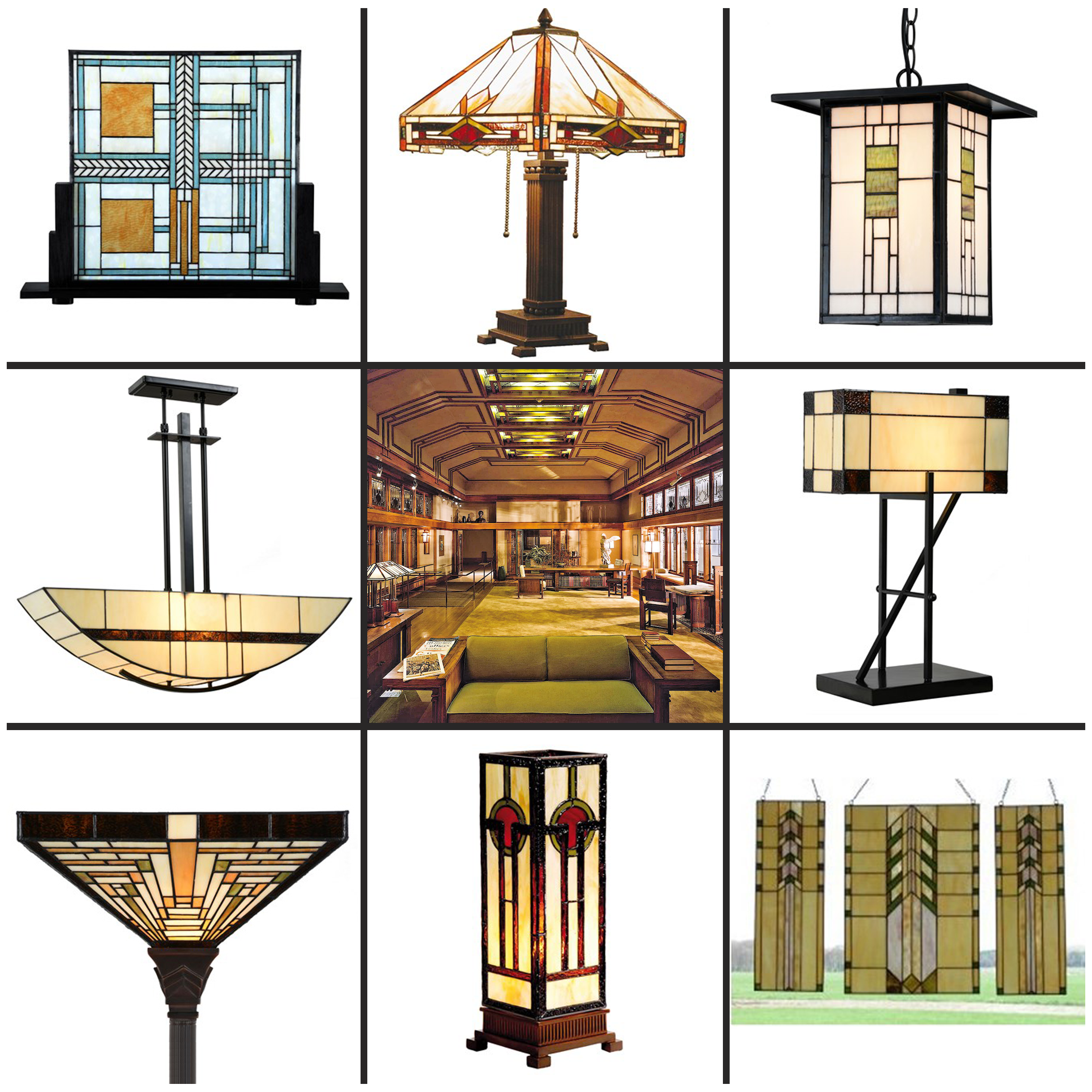 Glass Art By Frank Lloyd Wright 1867 1959, Frank Lloyd Wright Lamps Stained Glass